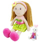 June Garden 14'' Playmate Buddies - Plush Doll Aubrey With Her Stuffed Animal Companion Bunny Trixy
