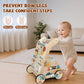 Bautia Wooden Baby Walker, Detachable Double-Sided Busy Board, Baby Walking Toys Push Walkers for Babies 6-12 Months