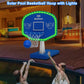 LED Pool Basketball Hoop Poolside, Large Solar Powered Basketball Hoop for Pool, Swimming Pool Basketball Game Toys with Lengthe