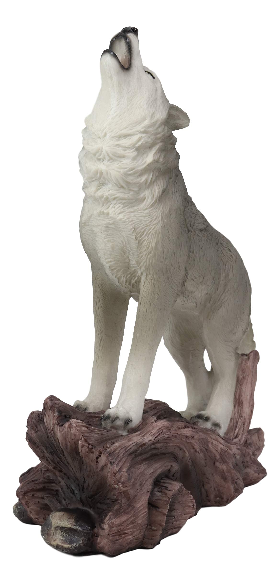 Ebros Gift Large Cries Of The Night Howling Alpha Gray Wolf Statue 12'' Tall Mysterious Moonlight Praying Wolves Totem Spirit Co