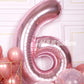 Aule 40 Inch Big Rose Gold 6 Balloon Number Large Foil Helium Number Balloons 0-9 Jumbo Giant Happy 6Th Birthday Party Decoratio