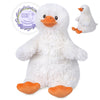 SuzziPals Duck Plush Toy - Coolable & Heatable Stuffed Animal for Stress Relief, White Polyester, Microwavable, Cute Gift for Women & Kids