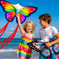 2 Pack Kids Kites - Small Butterfly & Skull Designs, Easy To Fly Kites For Ages 8-12, Beach & Park Outdoor Activities, Perfect E