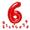 32 Inch Red Number 6 Balloons Foil Ballon Digital Birthday Party Decoration Supplies (Red Number 6 Balloon)