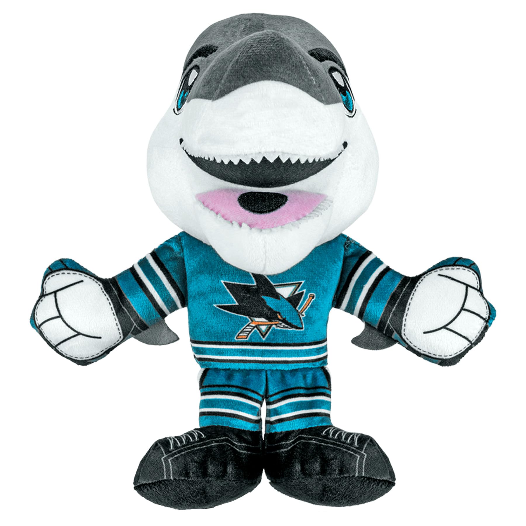 Bleacher Creatures San Jose Sharks Sj Sharkie 8'' Nhl Kuricha Mascot Sitting Plush - Soft Chibi Inspired Mascot