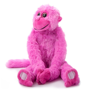 The Petting Zoo Monkey Stuffed Animals, Plush Toys For Girls And Boys, Rainbow Of Colors-20 Inches (Pink)