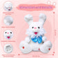 Emoin Easter Bunny Stuffed Animals Bunny Plush Baby Toys Bunny Peek-A-Boo Toys Repeats What You Say Singing with Floppy Ears Bir