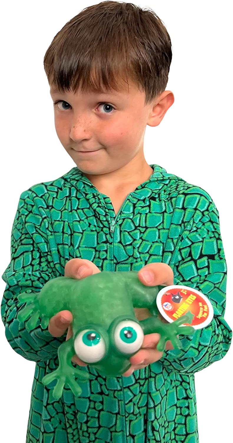 Warm Fuzzy Toys Full Case (12) Floating Eye Animal Squishy Frog | Funny Sensory Fidget Great For Party Favor, Prize Box, Pta Carnival Or School Fundraisers