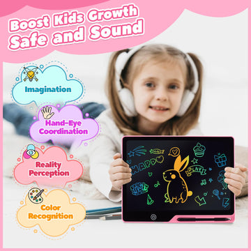 Kinayue 13 Inch Lcd Writing Tablet For Kids, Rechargeable Doodle Board, Kid Drawing Pad Learning Toys Best Gift For Birthday Chr