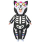 Spooktacular Creations Kids Inflatable Costumes With Led Eyes, Halloween Skeleton Cat Blow Up Costumes For Girls, Full Body Kitty Inflatable Suit For Halloween Cosplay Parties
