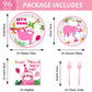 96 Pcs Sloth Animal Party Supplies Sloth Birthday Party Tableware Set For Kids Sloth Themed Paper Plate Sloth Hanging Decoration