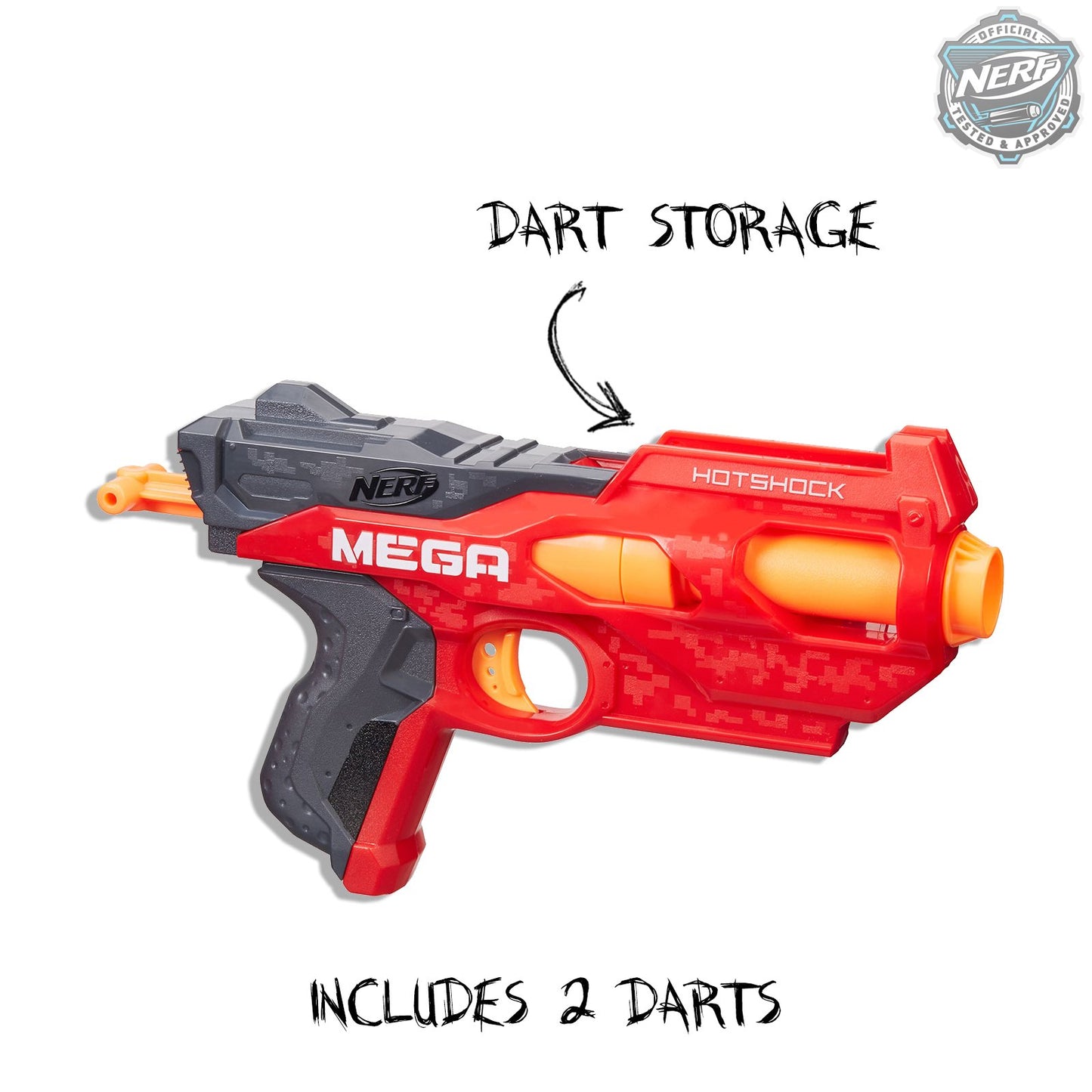 Nerf B4969 N-Strike Hotshock Blaster Standard, Red