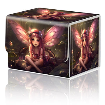 DEGDFSGR for TCG MTG Card Game Storage Box Organizer Trading Card Case Commander Deck Box Magnetic Closure Creative Pattern Up t