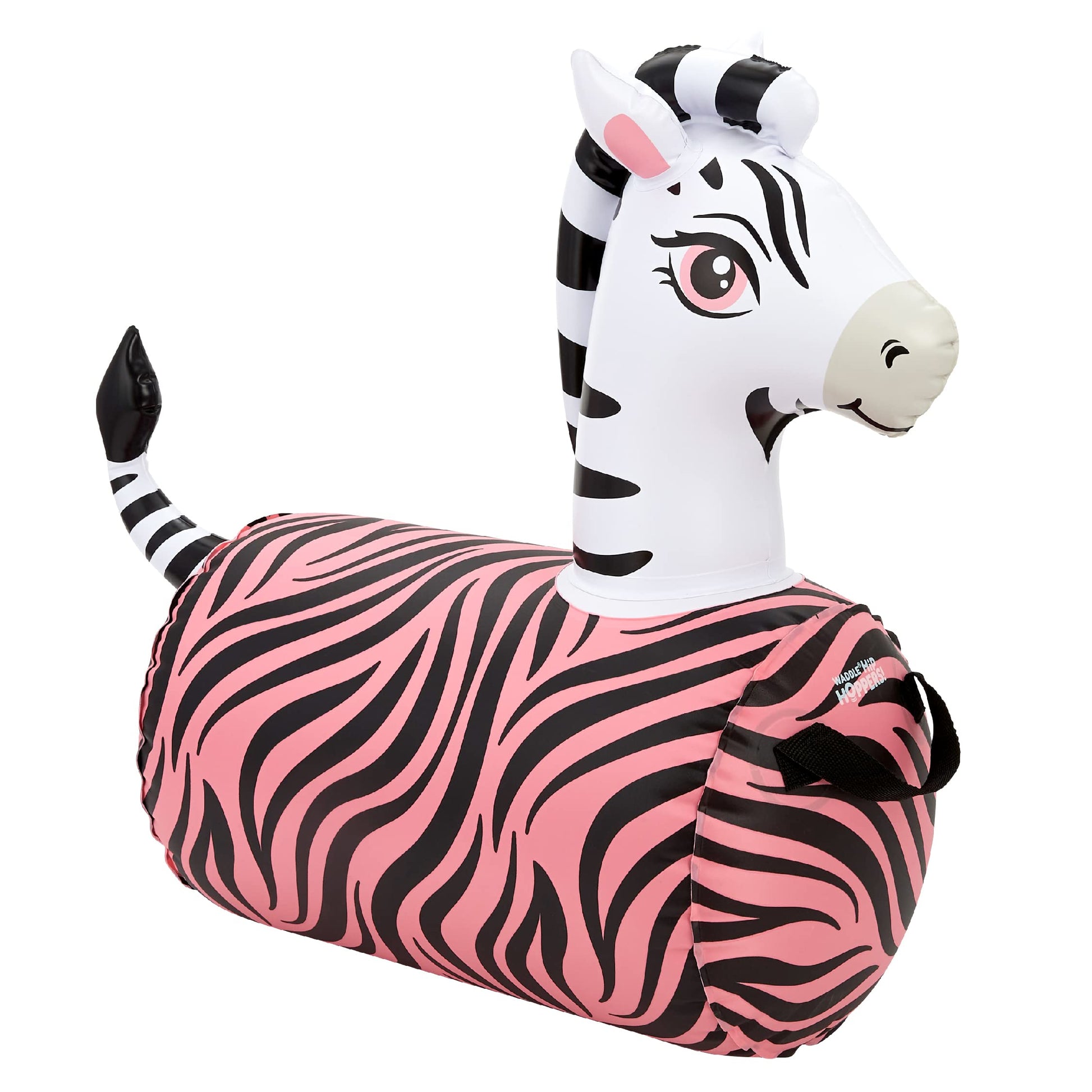 Waddle Hip Hopper Inflatable Hopping Animal Bouncer Zebra, Ages 2 And Up, Supports Up To 85 Pounds