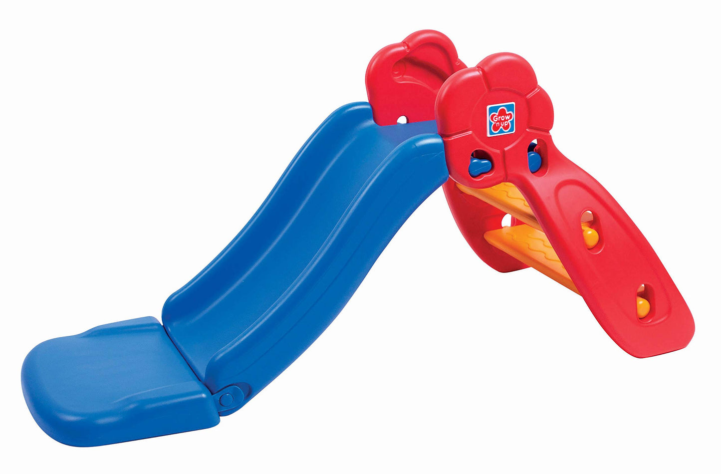 Grow'N Up 2-In-1 Basketball To Slide (2035) With Junior Sized Basketball - Easy To Convert From A Sturdy Slide To Playing A Game Of Hoop (30' High) - Fun Indoor & Outdoor Gift For Toddler