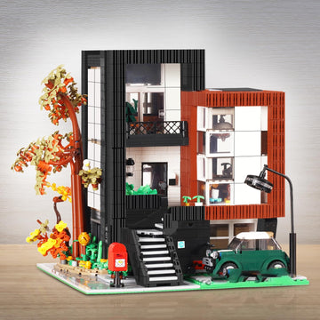 Misini 10205 Hea-On-Jea Modern Villa House Building Kit, 3300Pcs Moc Modular House Building Blocks Set For Adults, Street View City Buildings Model Construction Toy For Teens