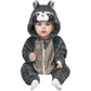 Olaola Baby Animal Costume Onesie, Unisex Toddler Raccoon Romper, Plush Cosplay Dress Up Infant Outfits Halloween Costume