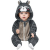 Olaola Baby Animal Costume Onesie, Unisex Toddler Raccoon Romper, Plush Cosplay Dress Up Infant Outfits Halloween Costume