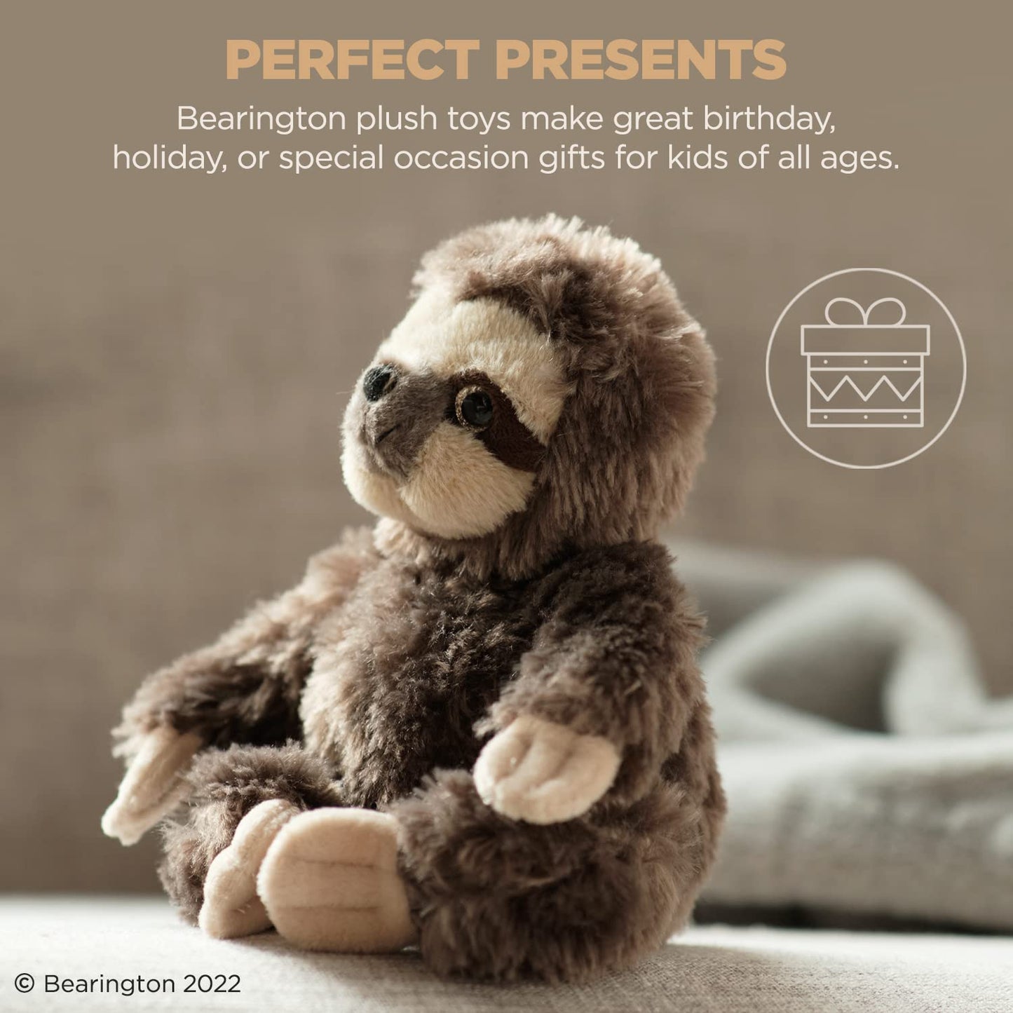 Bearington Lil' Speedy Small Plush Stuffed Animal Three Toed Sloth  6.5 inches