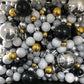 Kalor 10 Pcs 22 Inch Black Mylar Balloons, Large 4D Giant Round Foil Balloon Big Mirror Metallic Balloons For Birthday Party Baby Shower Gender Reveal Supplies