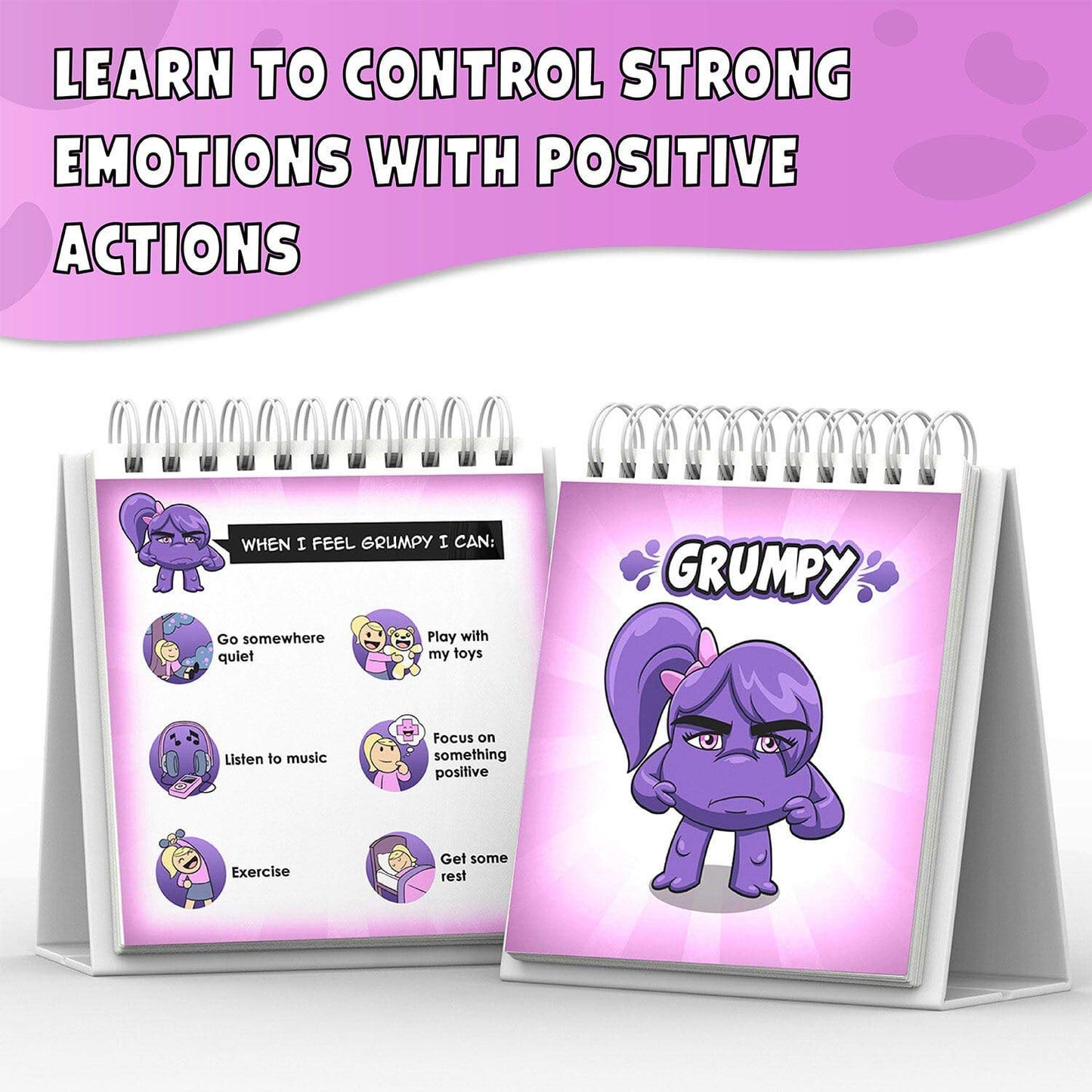 Feelings Flipbook For Kids By Professional Therapists - Learn To Identify 20 Different Emotions - Moods Coping Skills And Anger Control - For Children With Adhd, Autism (Asd), Special Needs, And More