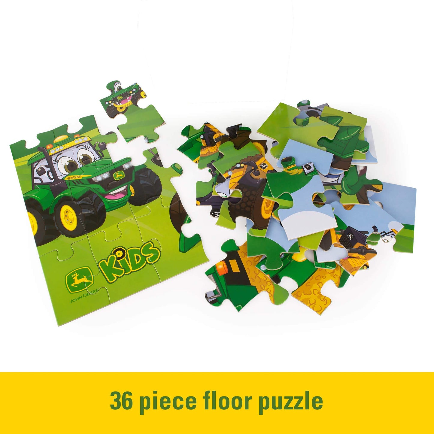 TOMY John Deere Kids Farm Floor Puzzle - Kids Puzzle with Large Durable Pieces - Toddler Learning Toys - Farm Toys and Kid Puzzl