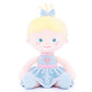 Onetoo Soft Baby Doll For Girls Plush Rag Doll Sleeping Cuddle Buddy Doll First Baby Doll Wear Blue Love Dress 14'