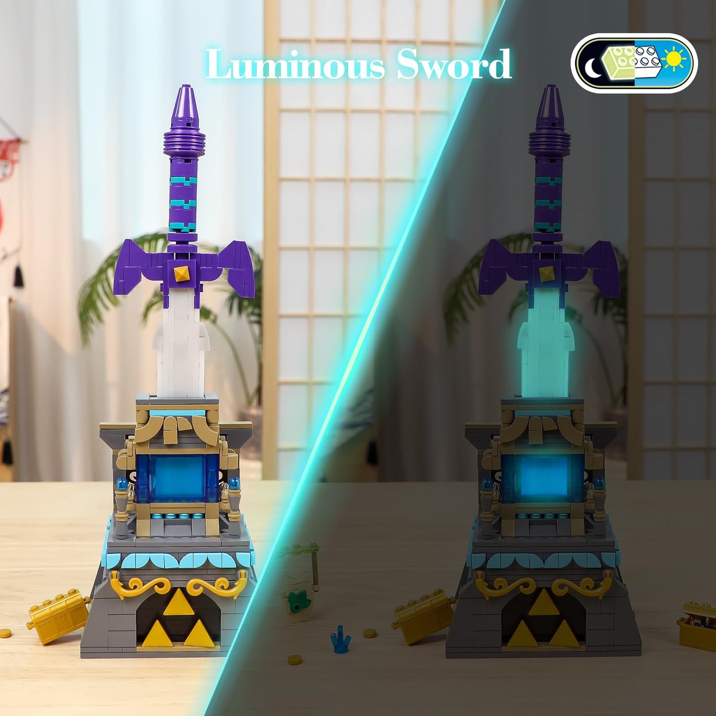 TOY PLAYER BOTW Master Sword Building Block Set, 498PCS, 12 inches, ABS, for Ages 6-12, Sword Toy for Fans