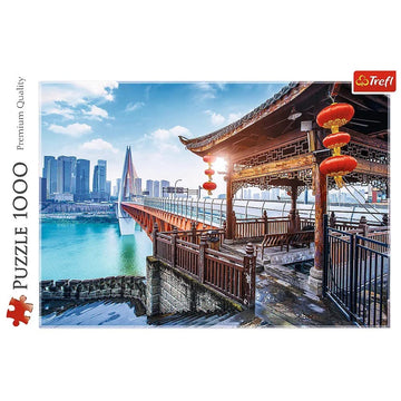 Trefl Chongqping, China 1000 Piece Jigsaw Puzzle Red 27'X19' Print, Diy Puzzle, Creative Fun, Classic Puzzle For Adults And Children From 12 Years Old