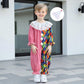 Aiwpstoin Toddler Baby Clown Costume Boy Girl Funny Halloween Outfit Contrast Color Long Sleeve Jumpsuit with Hat (Pink, 18-24 M