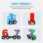 Wondertoys Wooden Magnetic Number Train Set - 12 Pcs With 1 Engine Car For Toddlers Boys And Girls - Compatible With Major Brand