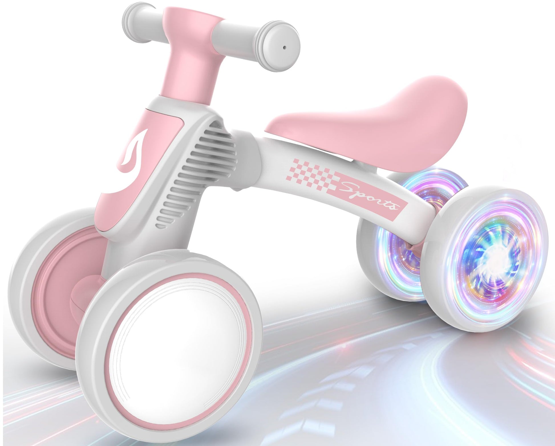 Colorful Lighting Baby Balance Bike Toys For 1 Year Old Girl Gifts, 10-36 Month Toddler Balance Bike, No Pedal 4 Silence Wheels
