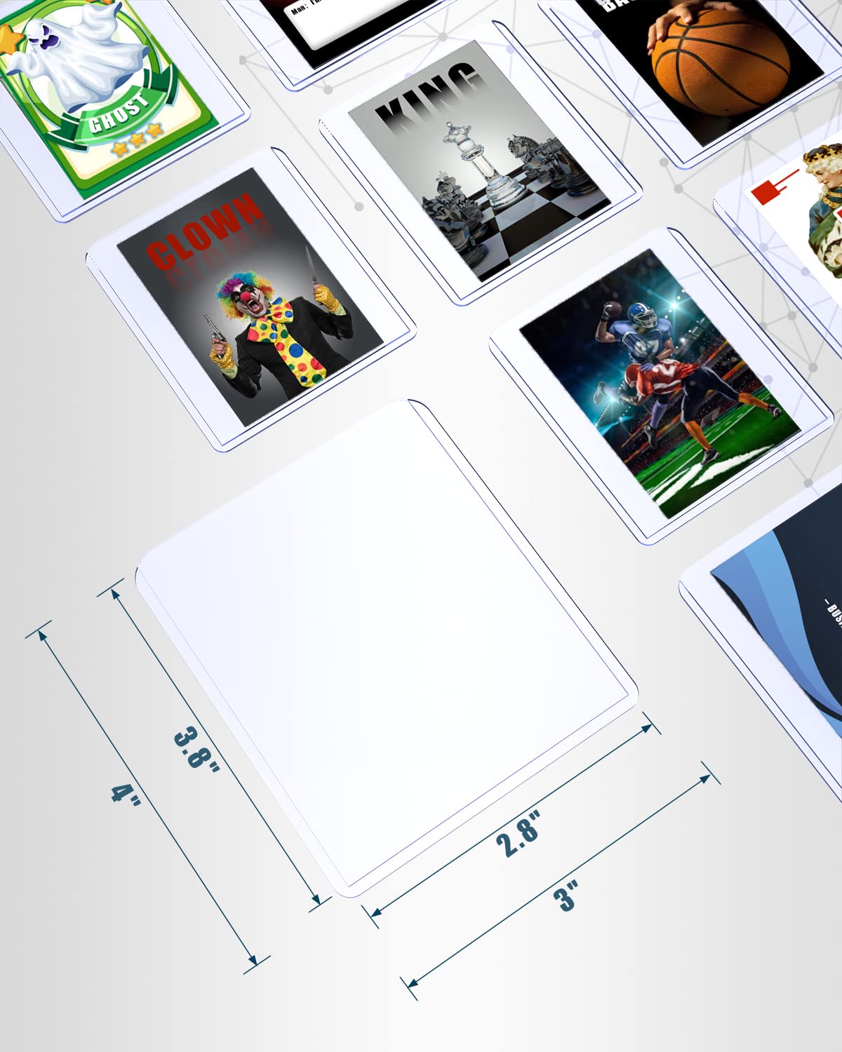Top Loader Card Sleeves 480 Ct, 35 Pt Premium - 240 Hard Plastic & 240 Soft Clear Sleeves For 3' X 4' Trading Cards