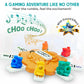 Yinlo Mexican Train Dominoes Set with Sound Effects, 91 Double 12 Colored Tiles, Travel-Friendly Aluminum Case, Orange