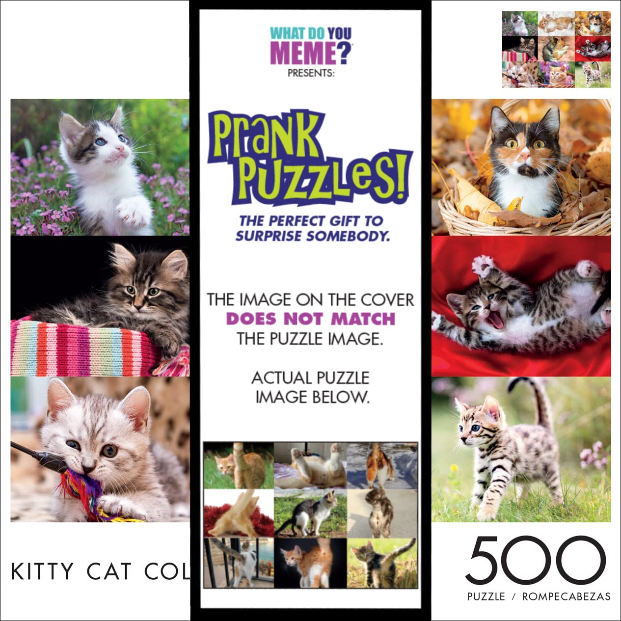 Buffalo Games - Kitty Cat Collage - 500 Piece Jigsaw Puzzle For Adults -Challenging Puzzle Perfect For Game Nights - Finished Size Is 21.25 X 15.00
