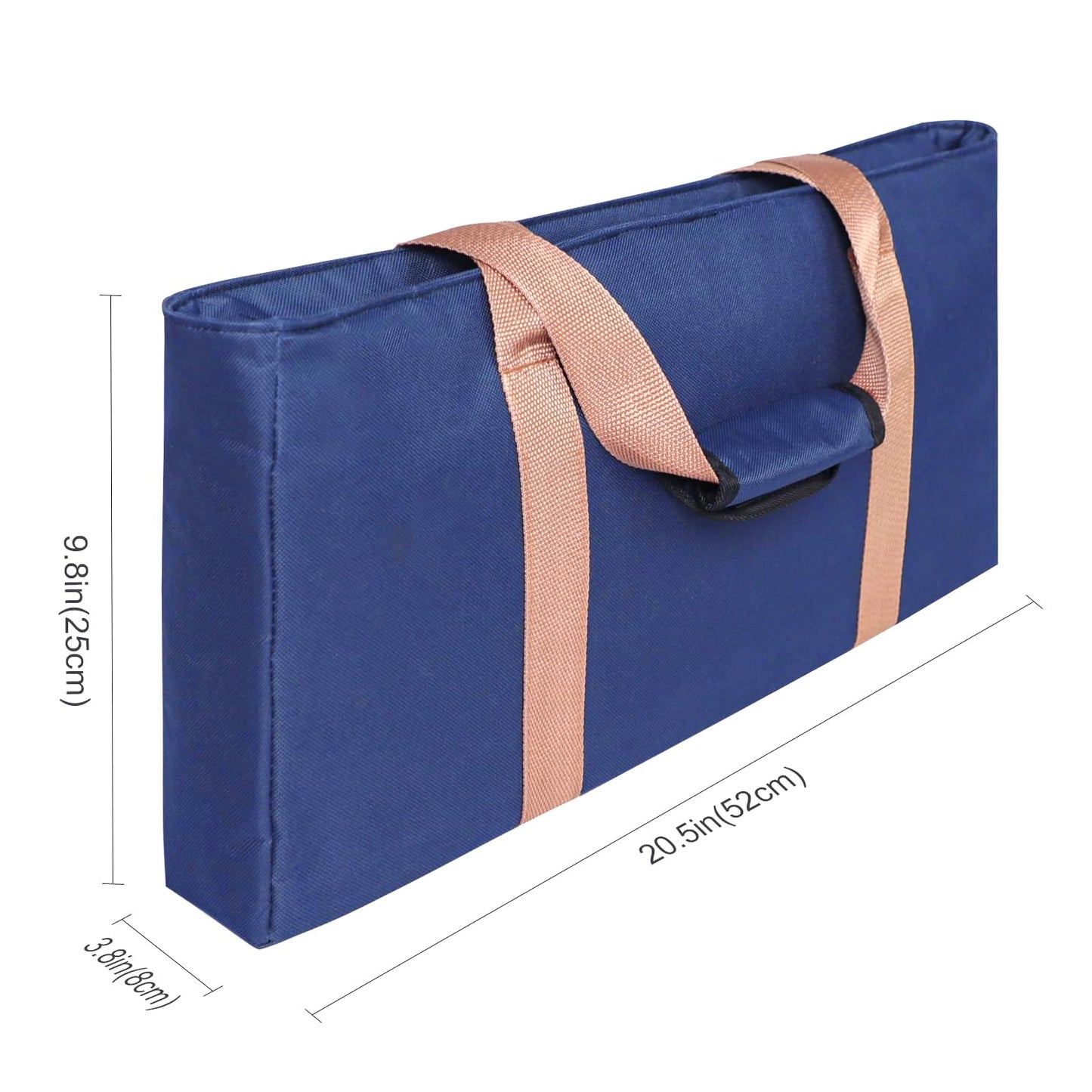 GUSTARIA Blue Soft Cloth Mahjong Bag with Two Wrappers, 20.5 x 9.8 x 3.1 inches, Case Only