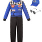 Bordazor Kids Race Car Driver Costume Racing Suit for Boys Girls Dress Up Halloween (7-8 Years)