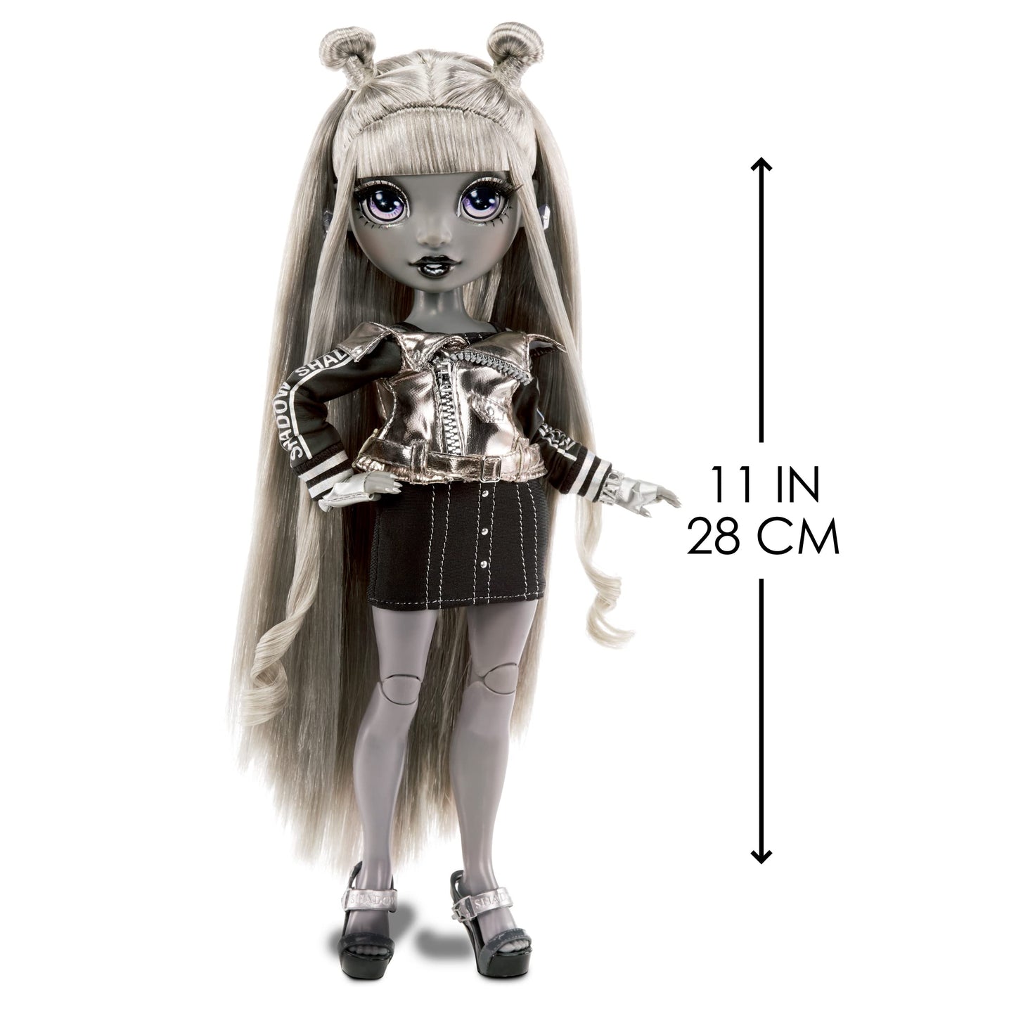 Rainbow High Shadow Series 1 Luna Madison- Grayscale Fashion Doll. 2 Metallic Grey Designer Outfits To Mix & Match, Great Gift For Kids 6-12 Years Old And Collectors