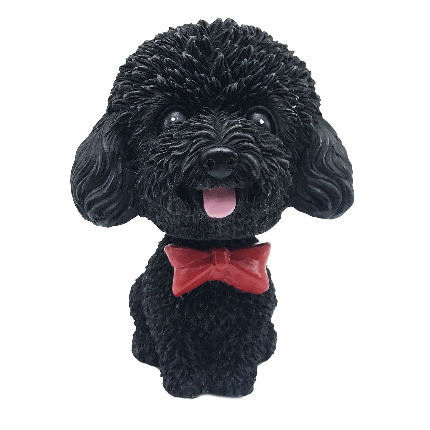 IBWell Mini Bobbing-Head Dog Toy for Car Dashboard, Black Poodle, Resin, Model yt8003322