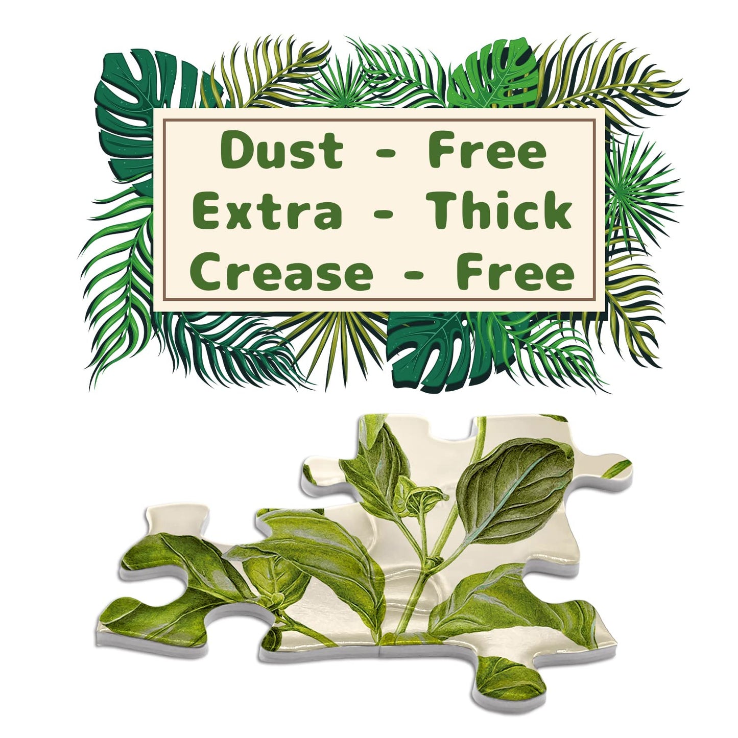 Vintage Houseplant Puzzle 1000 Pieces For Adult, Botany Succulent House Plant Puzzle, 39 Common Indoor Plants Jigsaw Puzzles