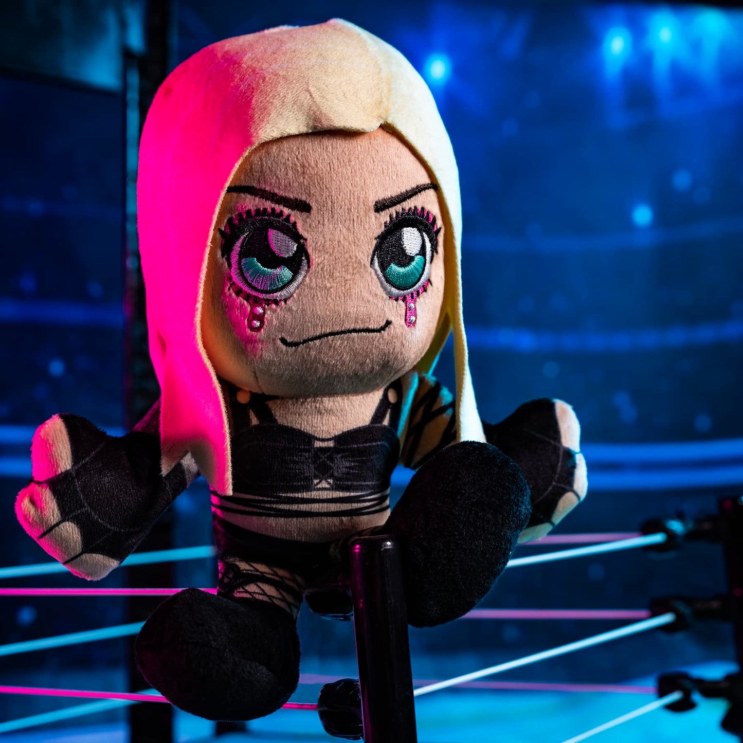 Bleacher Creatures WWE Liv Morgan 8" Plush Toy - Soft Chibi Design, Crystal Velboa Polyester, Ideal Gift for Fans
