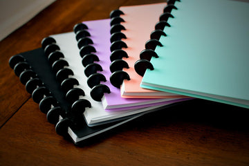 Eleven Discs Discbound Notebook, Letter Size, 1mm Poly Cover, Heavyweight Paper, 40 Margin Ruled Sheets (Black)