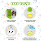 Springflower Easter Bubble Wand, Bubble Maker With Led Light-Up Effect For Kids, Bubble Toy For Easter Party Favor Supplies, Eas