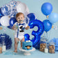 Number 3 Balloon 40 Inch, Dark Blue Big Number Balloon, Giant Foil 3 Balloons Number, Helium 3Rd Birthday Balloons For Kids Boys