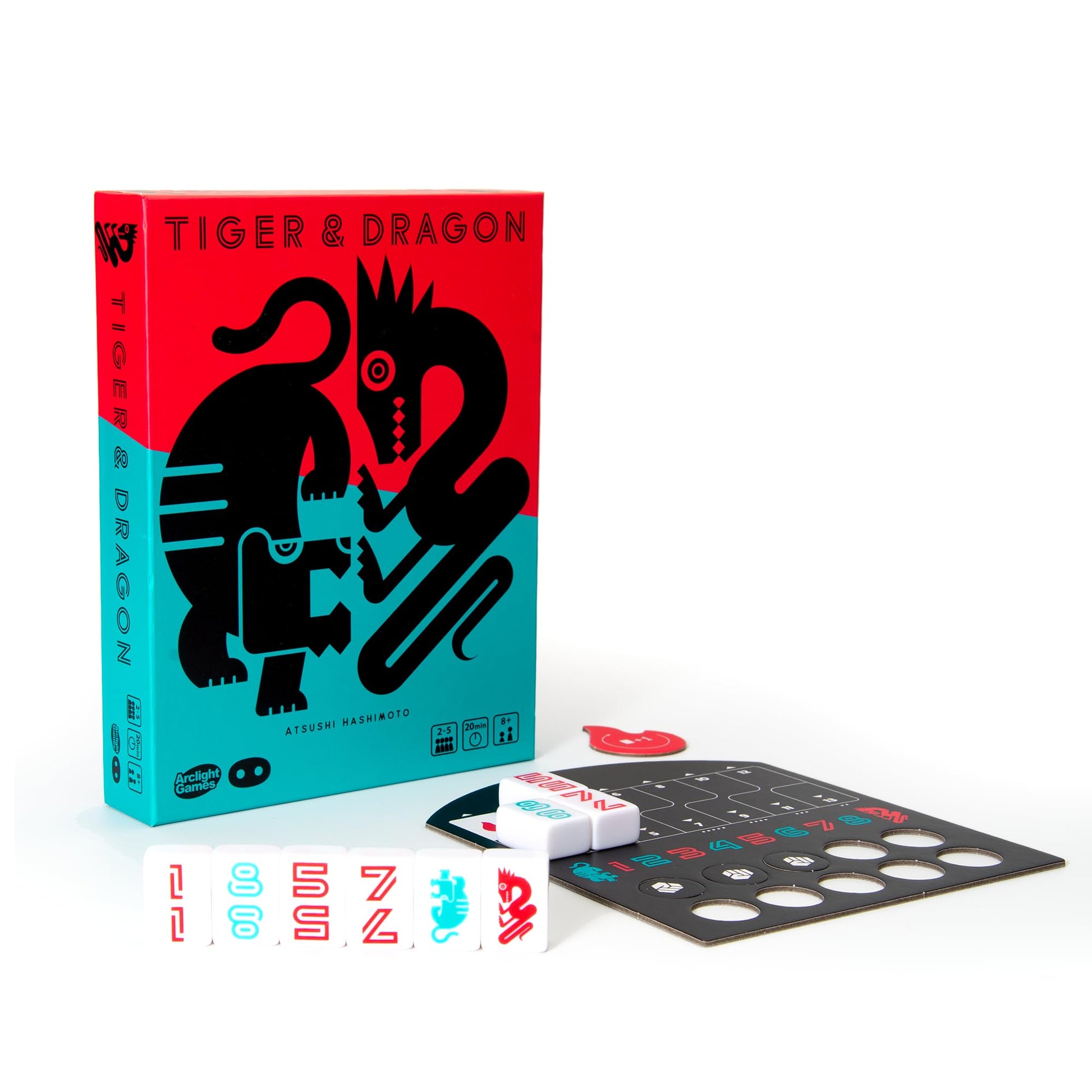 Tiger & Dragon - Japanese Strategy Tile Game | 2-5 Players | Ages 8+ | Portable Travel Game