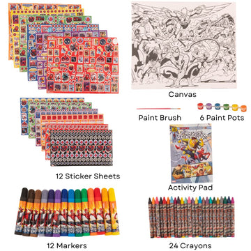 Marvel Avengers Spiderman Creative Coloring Canvas Painting And Activity Set For Kids, 1000+ Pcs