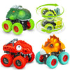 Beestech Dinosaur Toys for 2 3 4 5 Year Old Boys, Push & Pull Friction Powered Dinosaur Monster Truck Vehicles for Toddlers Pres