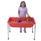 Children'S Factory 24'' Large Sensory Table, Sandbox With Lid, Water Table For Kids, Red