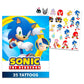 Sonic The Hedgehog Drawing and Painting Set - Multicolor Art Kit with Coloring Book, Watercolor Paints, Stickers, and Tattoos