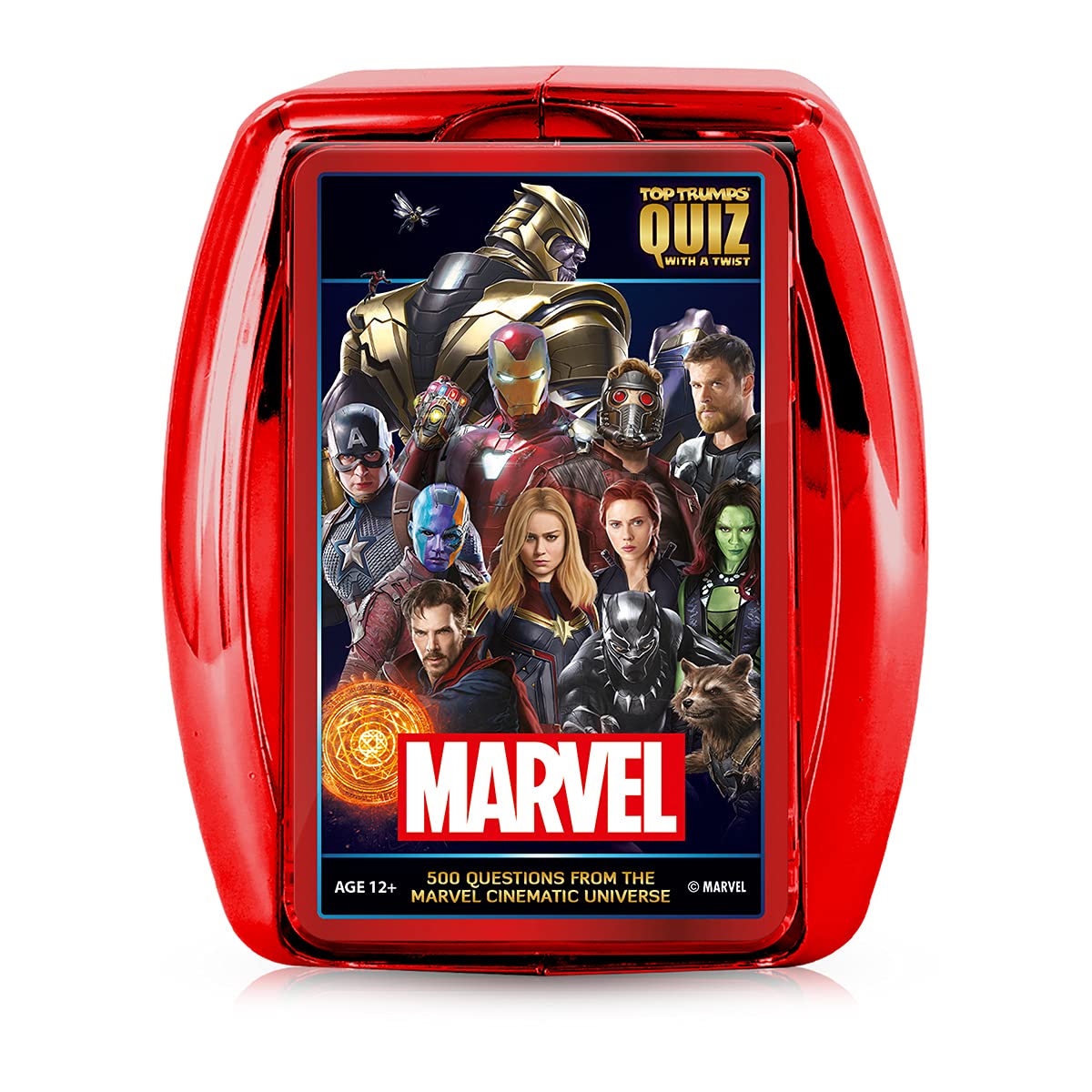 Top Trumps Marvel Cinematic Universe Quiz Game  500 Questions to Test Your Knowledge on Guardians of The Galaxy  Avengers  S.H.I.E.L.D  Wakanda  Gift and Toy for Ages 8 Plus  Red
